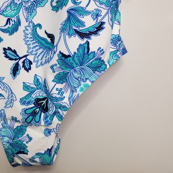 NWT LA BLANCA Santorini Multi Strap Cross Back One Piece Swimsuit Strappy Sz 16 - Picture 3 of 10